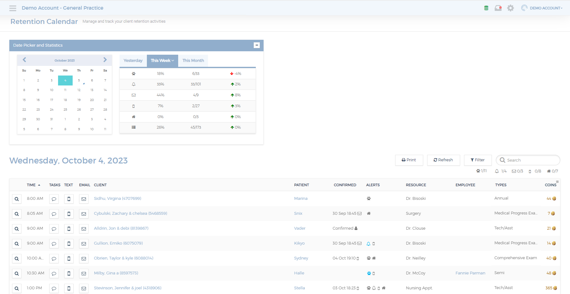 Retention Calendar AllyDVM retention-calendar-allydvm